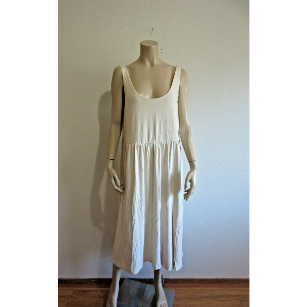a new day Cream Midi Scoop-Neck Dress
